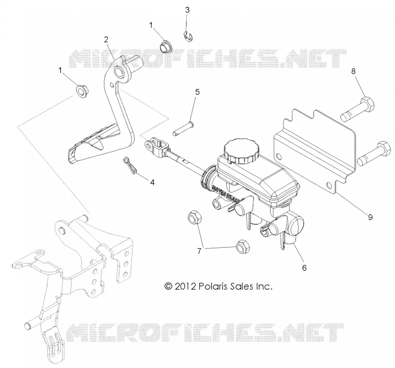 BREMSES, PEDAL AND MASTER CYLINDER
