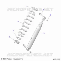 SUSPENSION, REAR SHOCK MOUNTING