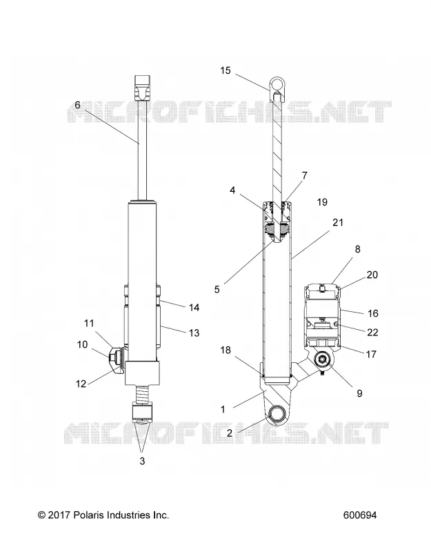 SUSPENSION, SHOCK, REAR TRACK (ADVENTURE, XC)