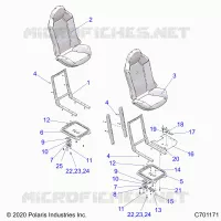 SITZ ASM. AND SLIDER