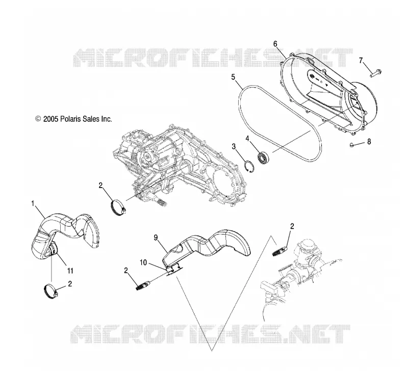 CLUTCH COVER AND DUCTING