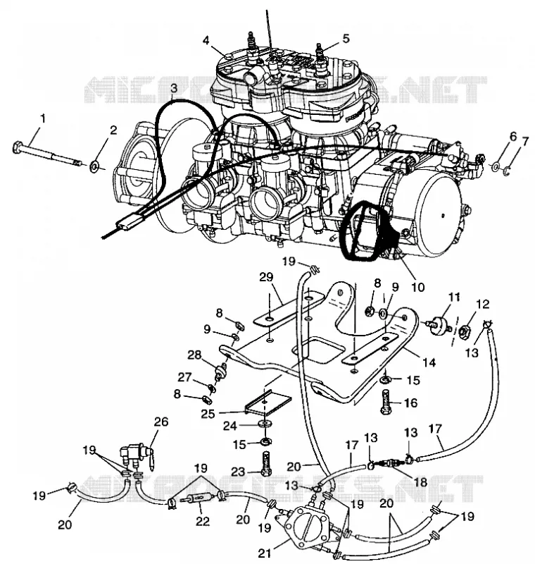 MOTORAUFHÄNGUNG 700 RMK 0980966 and EUROPEAN 700 RMK E980966 (4943724372C003)