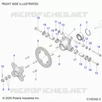 HINTERRADAUFHÃ„NGUNG HUB, CARRIER AND BRAKE DISC