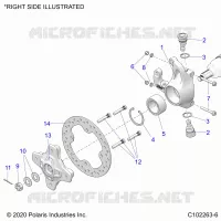 FRONT SUSPENSION HUB, KNUCKLE AND BRAKE DISC