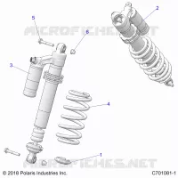 SUSPENSION, REAR SHOCK MOUNTING