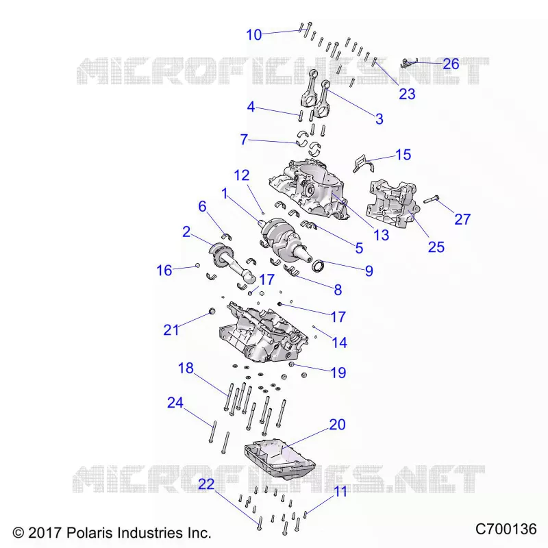 ENGINE, CRANKCASE AND KURBELWELLE