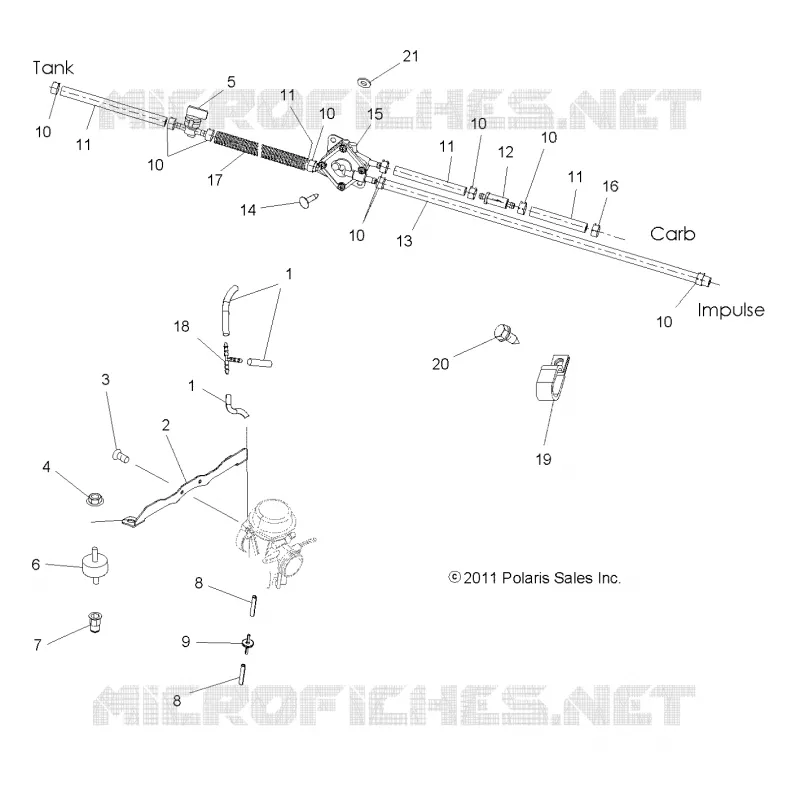 MOTOR, VERGASER MOUNTING AND TREIBSTOFF LINES