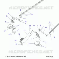 CHASSIS, CLUTCH GUARD, FOOTRESTS, TUNNEL GRIPS