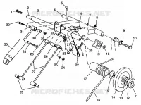 HINTER Drehmomentarm 500 EFI SKS 0962574, 500 EFI RMK 0962974, and EUROPEAN 500 (4931983198B014)