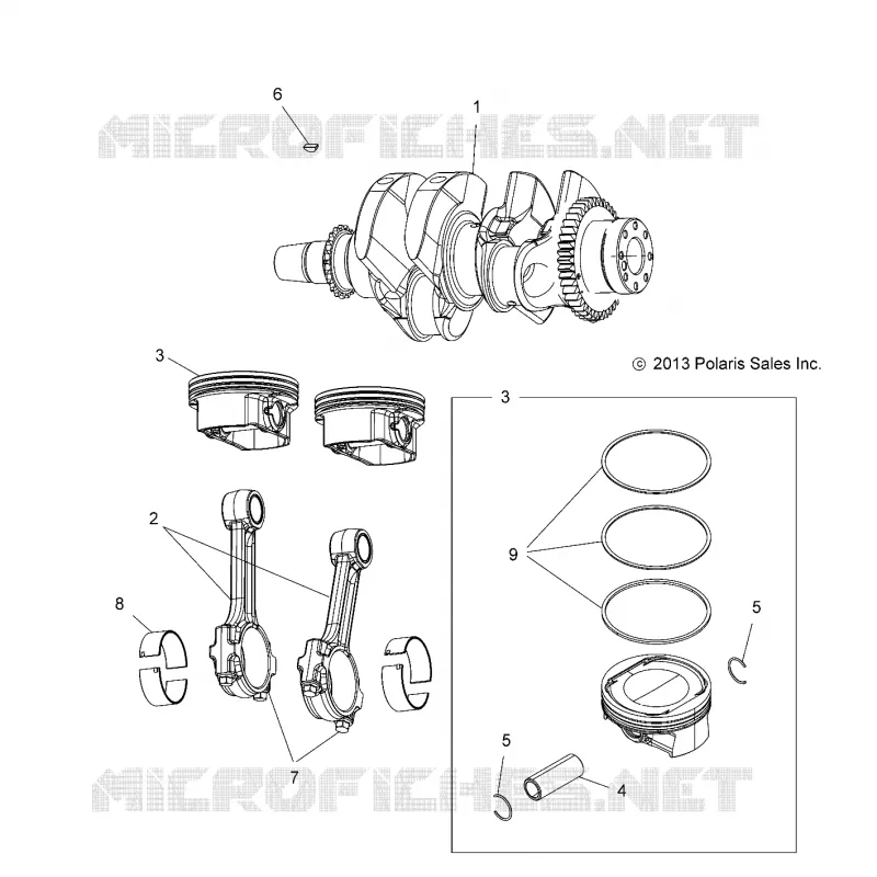 ENGINE, KURBELWELLE AND PISTON