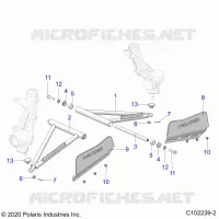 SUSPENSION, A-ARM AND STREBE MOUNTING