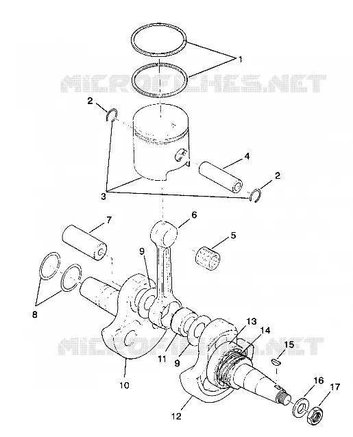 KURBELWELLE AND KOLBEN 6X6 250 W938727 (4924092409043A)