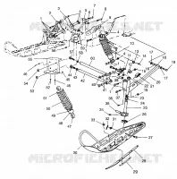FRONT SUSPENSION AND SKI XLT TOURING 0963357 AND EUROPEAN XLT TOURING E9633 (4931923192B002)
