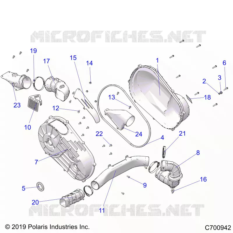 ANTRIEB, CLUTCH COVER AND DUCTING