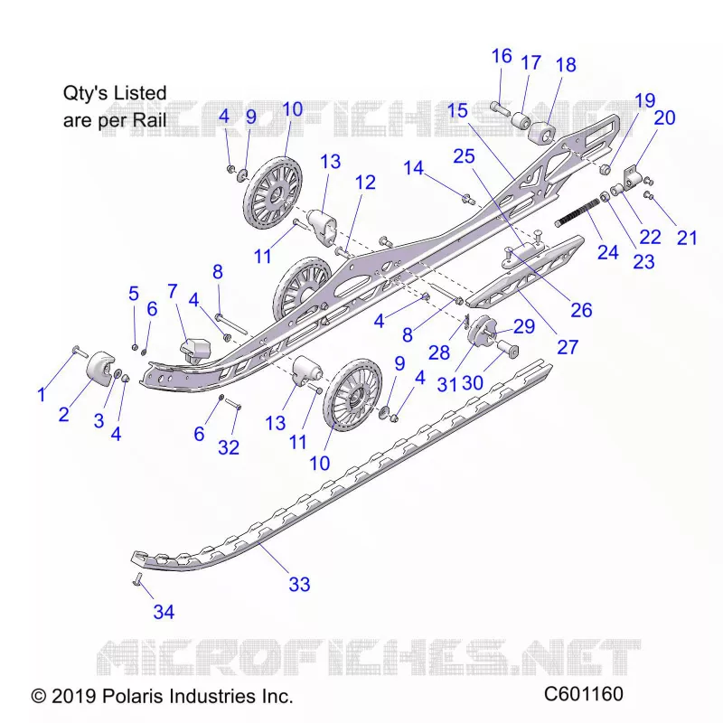 SUSPENSION, RAIL, LH/RH