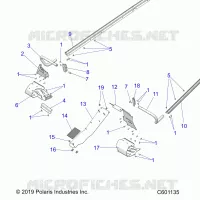CHASSIS, CLUTCH GUARD, FOOTRESTS, TUNNEL GRIPS