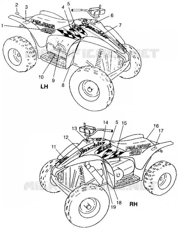DECALS SCRAMBLER 400L W97BC38C (4939893989A014)