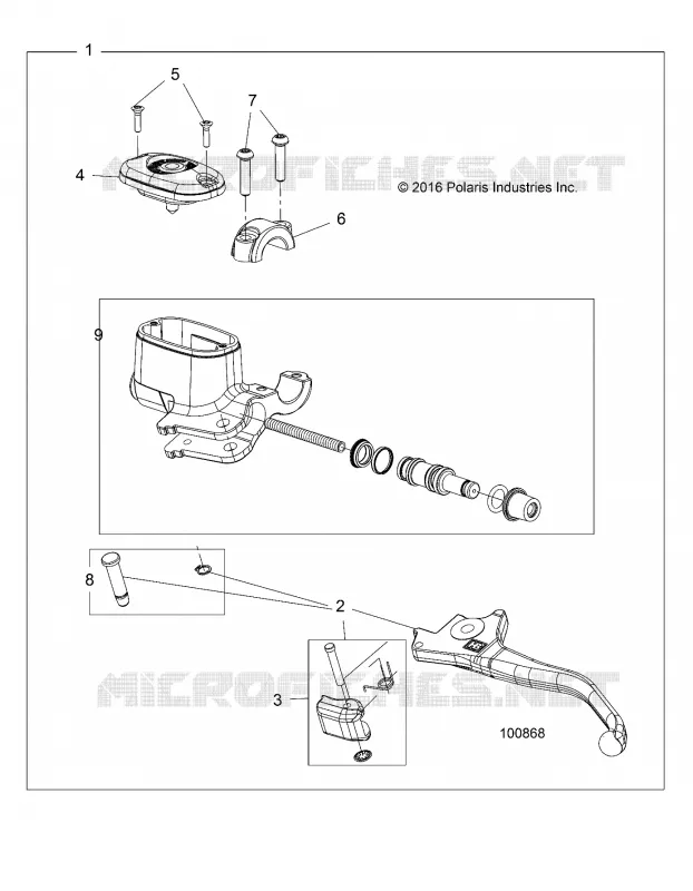 BRAKES, FRONT BRAKE LEVER AND MASTER CYLINDER