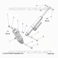 SUSPENSION, SHOCK MOUNTING, REAR SUSP.