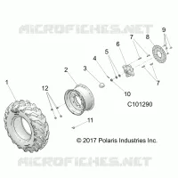RADS, FRONT TIRE AND BRAKE DISC