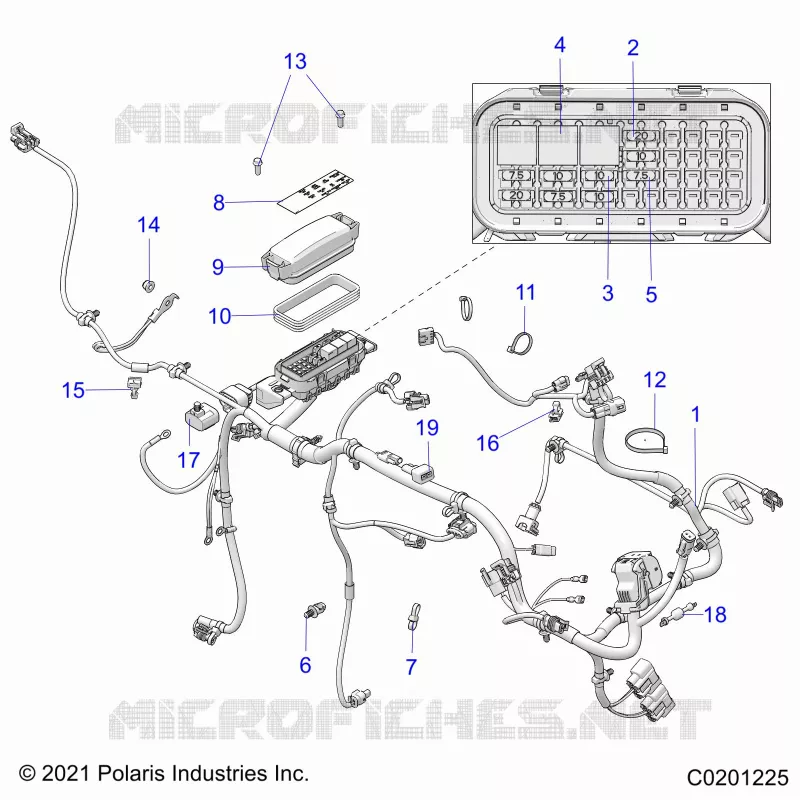 ELEKTRIC, WIRE HARNESS AND FUSES