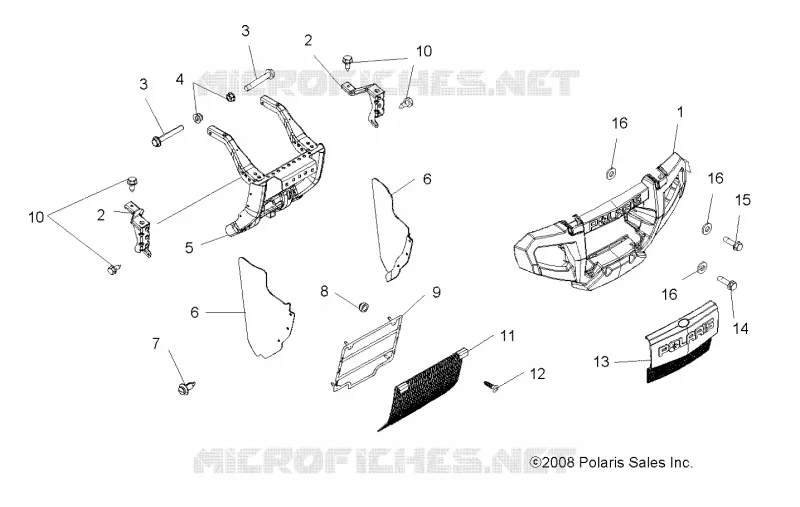 FRONTSTOSSSTANGE AND MOUNTING