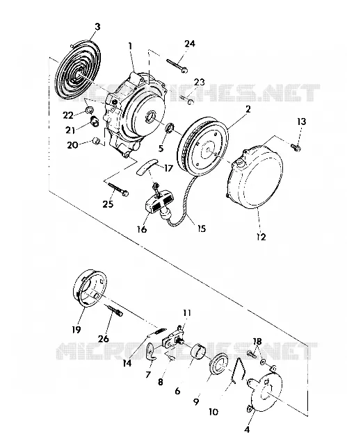 RÜCKZUG ANLASSER ASSEMBLY 350 2X4