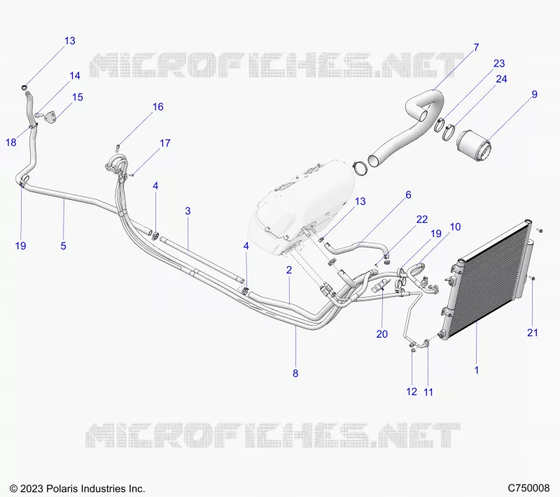 KLIMAANLAGE CONDENSER AND HOSES