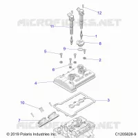 ENGINE, THROTTLE BODY AND VENTILDECKEL