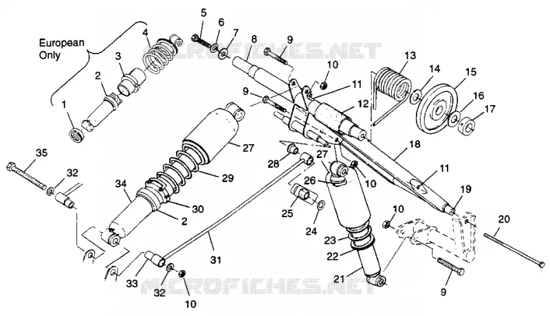HINTER Drehmomentarm CLASSIC TOURING 0973365 and EUROPEAN CLASSIC TOURING E97336 (4938493849B014)