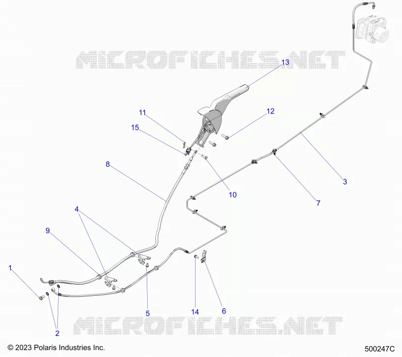 HINTERBREMSE BRAKE LINE AND PARK BRAKE
