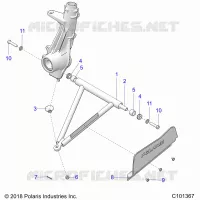 SUSPENSION, A-ARM AND STREBE MOUNTING