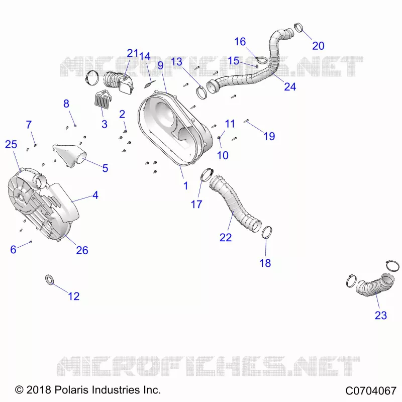 ANTRIEB, CLUTCH COVER AND DUCTING