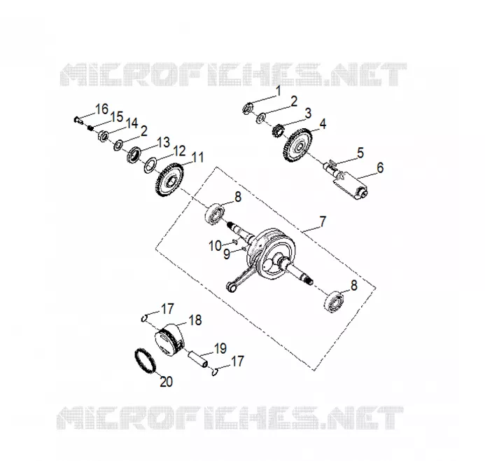 ENGINE, KURBELWELLE AND PISTON