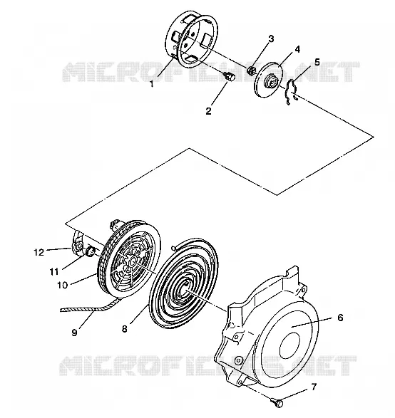 RÜCKZUG ANLASSER ASSEMBLY Storm/0932770 and Storm SKS/0932570 (4923032303036A)