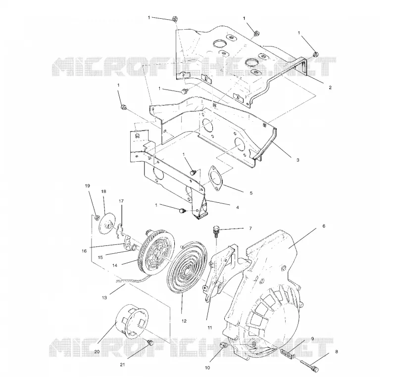 Gebläsegehäuse   RÜCKZUG ANLASSER ASSEMBLY