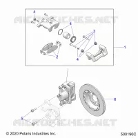 BRAKES, BREMSZANGE VORNE (SL/SLR MODELS)