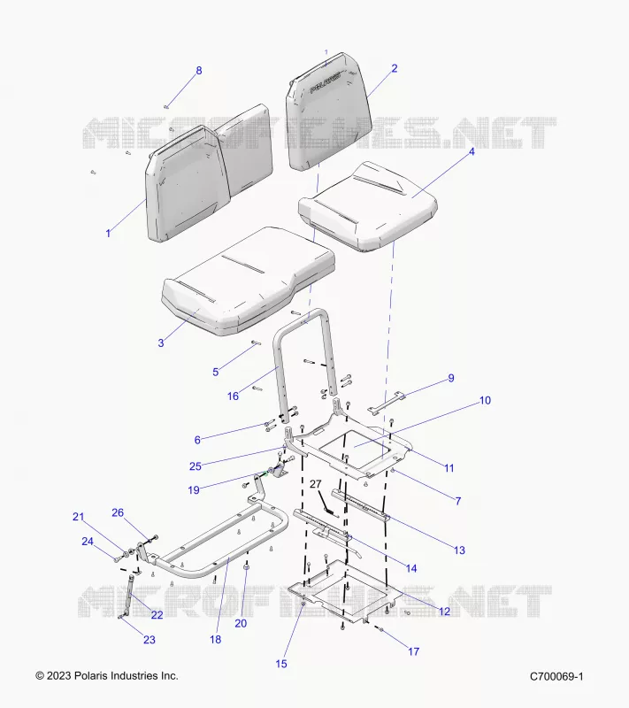 SITZ ASM. AND SLIDER