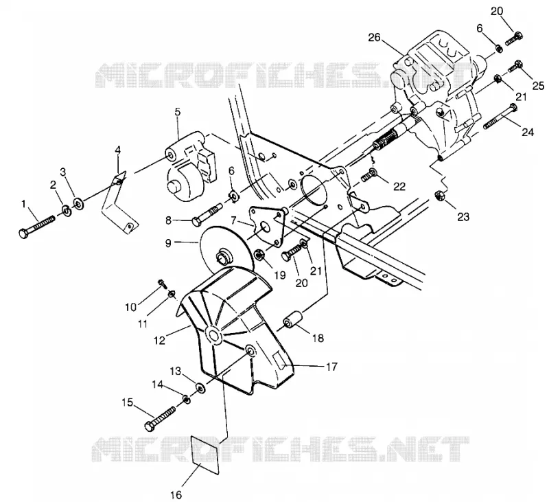 GETRIEBEGEHÄUSE   BREMSE MOUNTING Magnum 2X4 W967544 (4936033603B014)