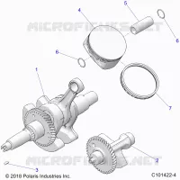 ENGINE, KURBELWELLE, PISTON AND BALANCE SHAFT