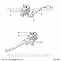 BRAKES, FRONT BRAKE LEVER AND MASTER CYLINDER