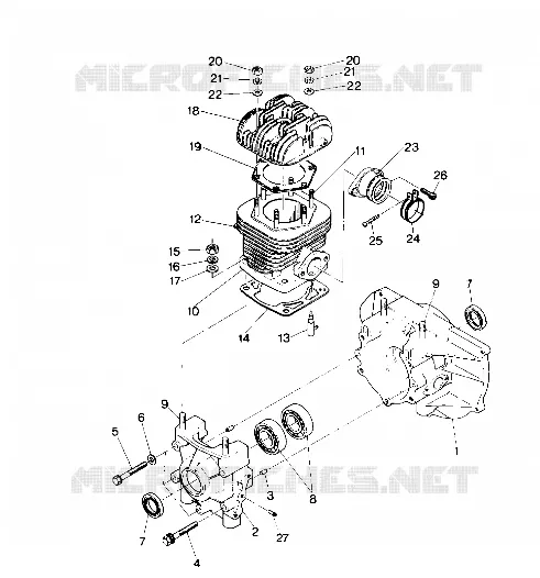 CRANKCASE AND ZYLINDER STAR TRAK (4912731273018A)