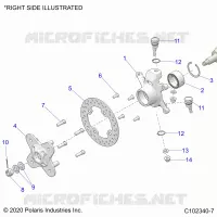 FRONT SUSPENSION HUB, KNUCKLE AND BRAKE DISC