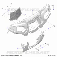 FRONTSTOSSSTANGE AND MOUNTING