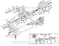 GETRIEBEGEHÄUSE/BREMSE AND KETTEN ??COVER MOUNTING MAGNUM 4X4 W97AC42A, SWEDISH MAGNUM (4940834083C004)