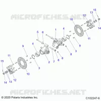 HINTERRADAUFHÃ„NGUNG HUBS, CARRIER AND BRAKE DISC- A21SWE57F1/S57C1/C2 (C102247-6)
