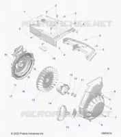 ENGINE, BLOWER HOUSING AND RÃŒCKZUG STARTER