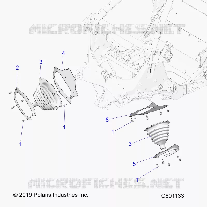 CHASSIS, TIE ROD BOOT ASM.