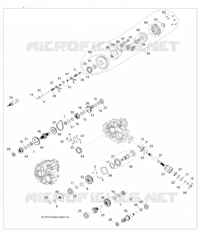 ANTRIEB, MAIN GETRIEBEGEHÄUSE INTERNALS