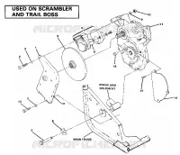 RIGHT HAND GEARCASE   BREMSE MOUNTING. (4911991199037A)